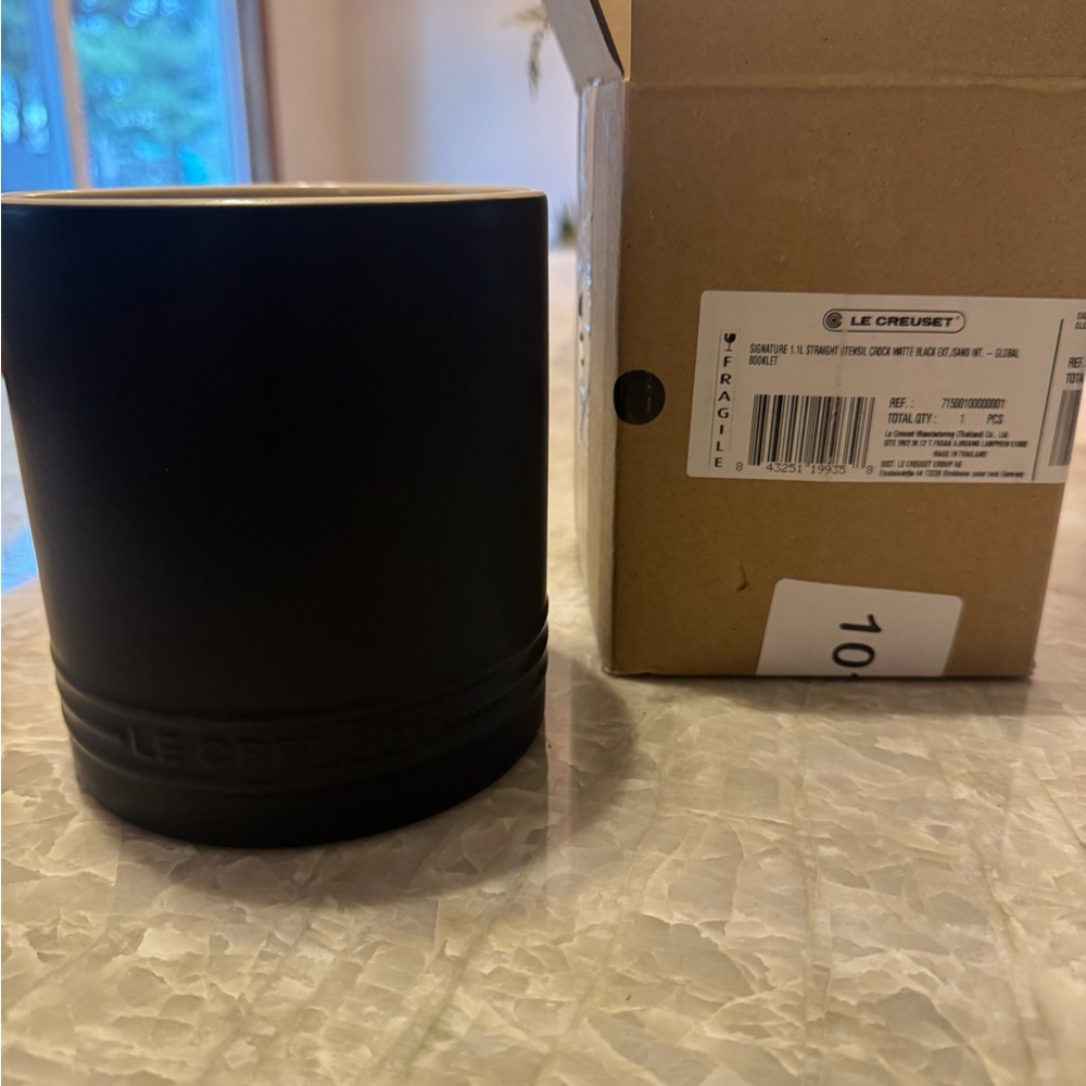 Le Creuset Matte Black Stoneware Utensil Holder